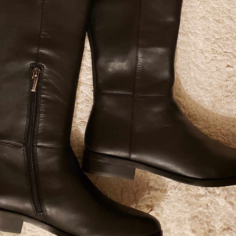Vince Camuto , black leather riding boots
